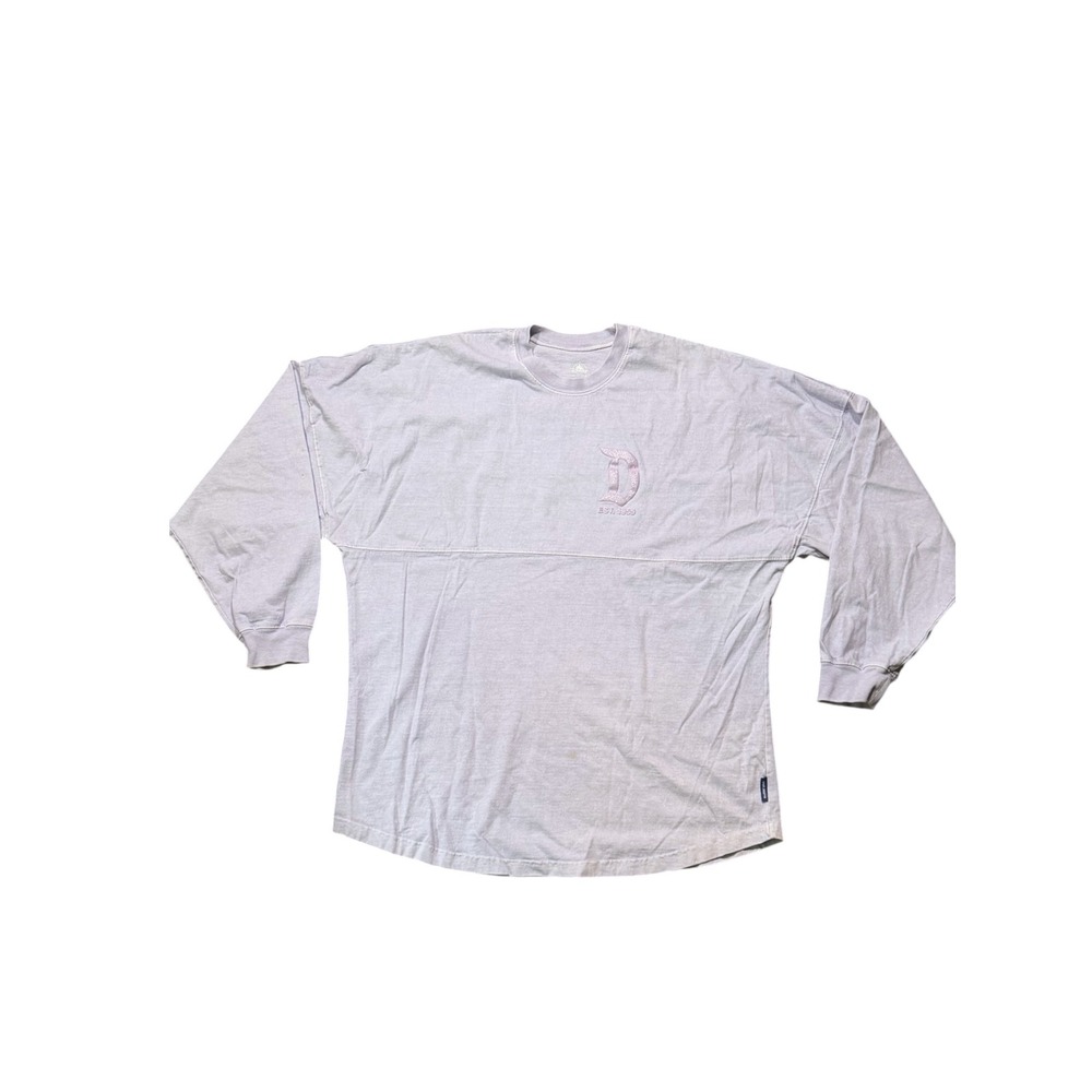 Disney Spirit Jersey Disneyland Resort Lavender Glitter Puff Print Shirt‎ L